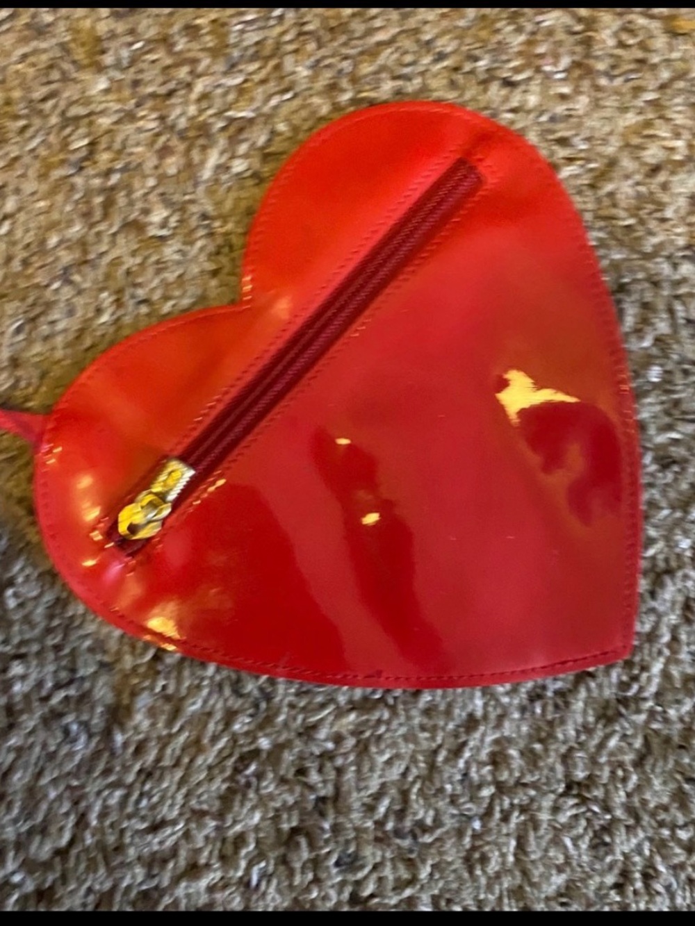 Moschino Red and Black Patent Heart Tote - Picture 6 of 6